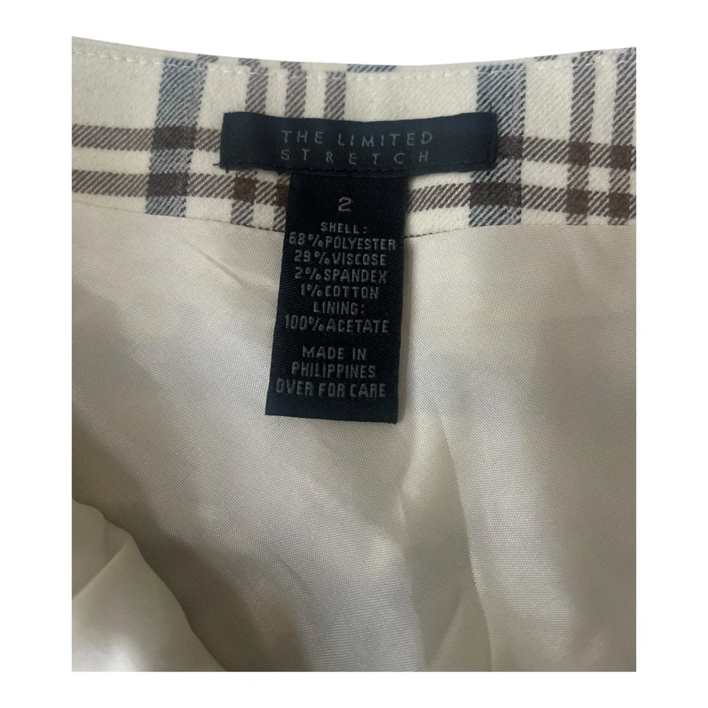 The Limited Black and White Cream Mini A-Line Pleated Skirt Size 2 - Picture 8 of 15